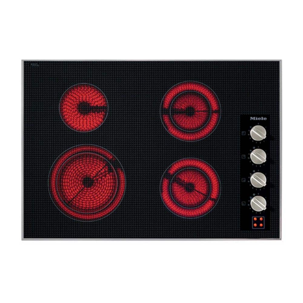 Miele 30 in. Electric Cooktop in Stainless Steel with 4 Cooking Zones