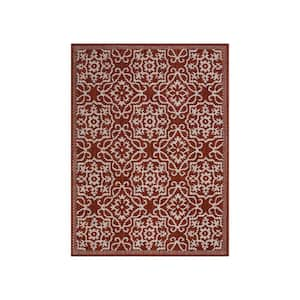 Eliza Red 2 ft. x 3 ft. Indoor/Outdoor Area Rug