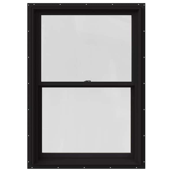 JELD-WEN 29.375 In. X 48 In. W-2500 Series Black Painted Clad Wood ...