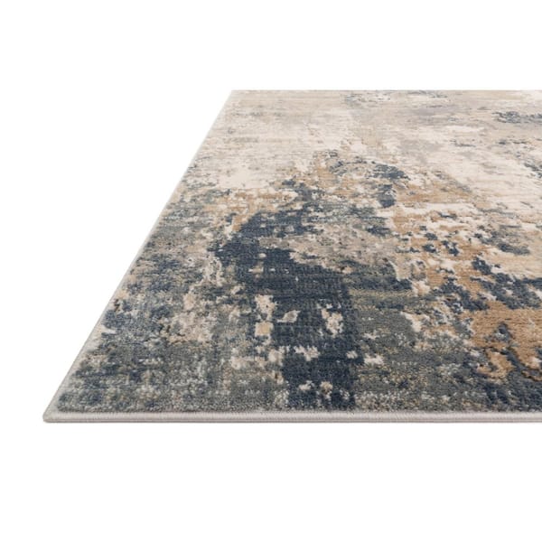 Teagan Sand/Mist 2 ft. 8 in. x 4 ft. Modern Abstract Area Rug