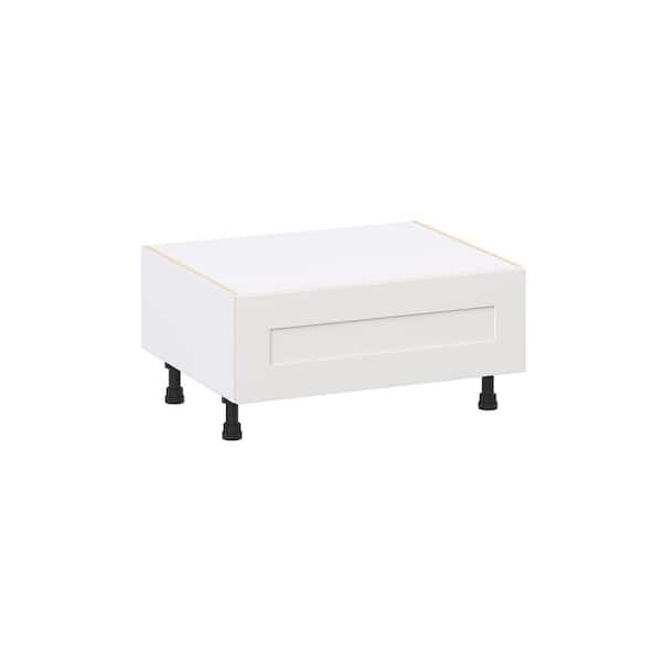 J COLLECTION Roseland 30 in. W x 24 in. D x 14.5 in. H Assembled Shaker Window Seat Base Kitchen Cabinet in Warm White