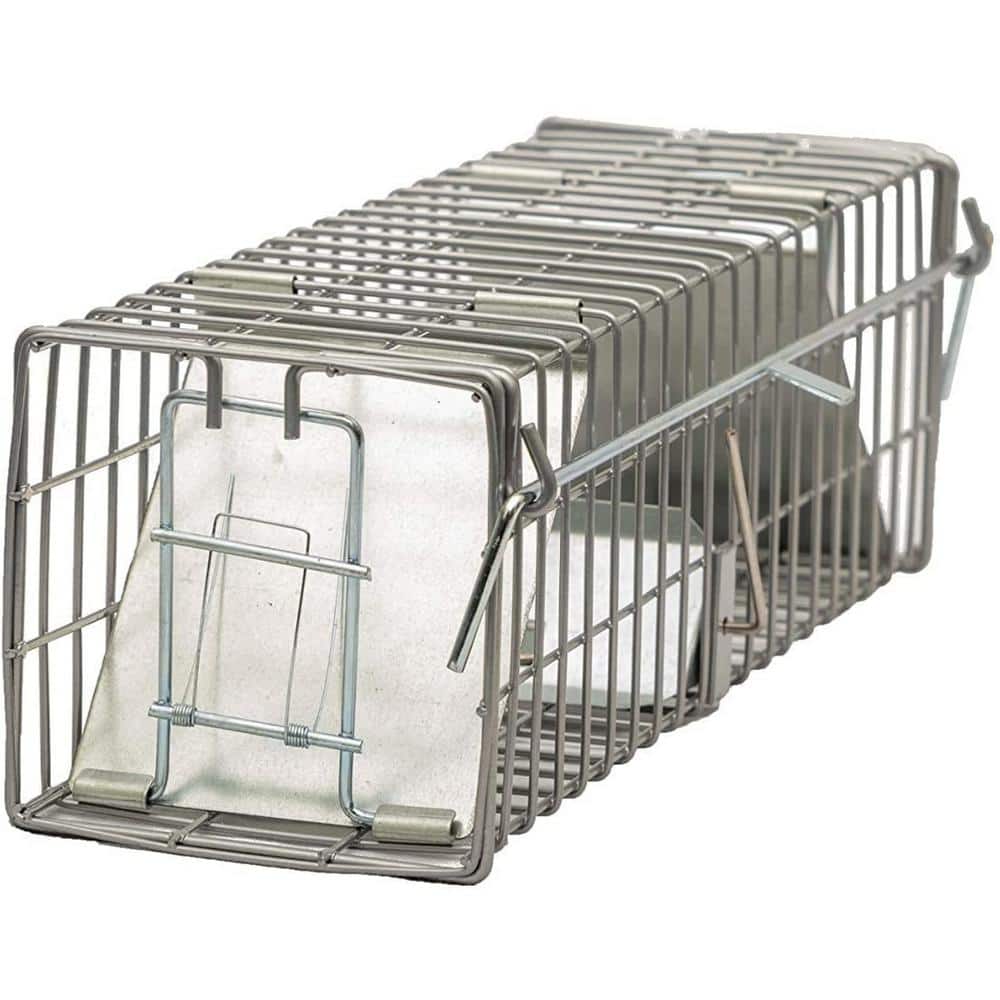 Mouse Trap Cage Humane Live Safe Pest Catching Metal Mice Self