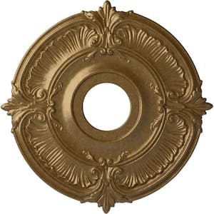 18 in. x 4 in. I.D. x 5/8 in. Attica Urethane Ceiling Medallion (Fits Canopies upto 5 in.), Pale Gold