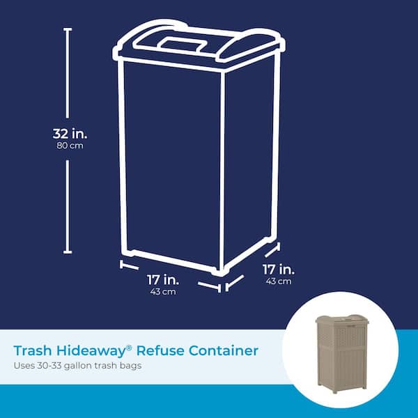  Suncast Trash Hideaway 39 Gallon Outdoor Trash Can