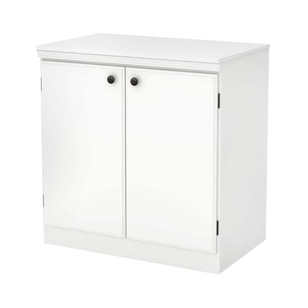 Pure White Laminated Particle Board Office Storage Cabinet with Adjustable Shelves