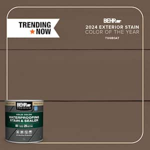 8 oz. #SC-141 Tugboat Solid Color Waterproofing Exterior Wood Stain and Sealer Sample