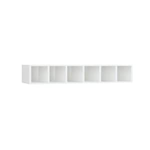 Courtland 36 in. W x 12 in. D x 6 in. H Assembled Shaker Open Cube Organizer Kitchen Cabinet in Polar White