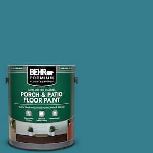 1 gal. Home Decorators Collection #HDC-CL-27 Calypso Blue Low-Lustre Enamel Int/Ext Porch and Patio Floor Paint