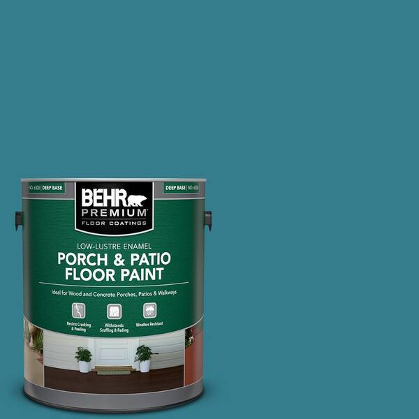 1 gal. Home Decorators Collection #HDC-CL-27 Calypso Blue Low-Lustre Enamel Int/Ext Porch and Patio Floor Paint