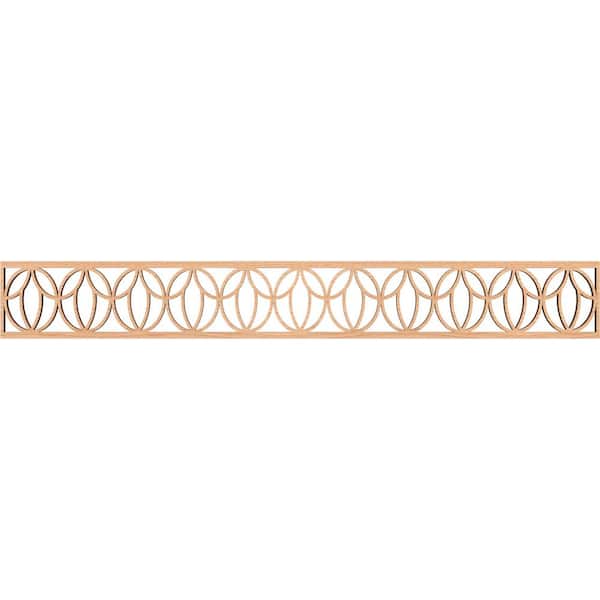 Ekena Millwork Shoshoni Fretwork 0.375 in. D x 46.5 in. W x 6 in. L Hickory Wood Panel Moulding