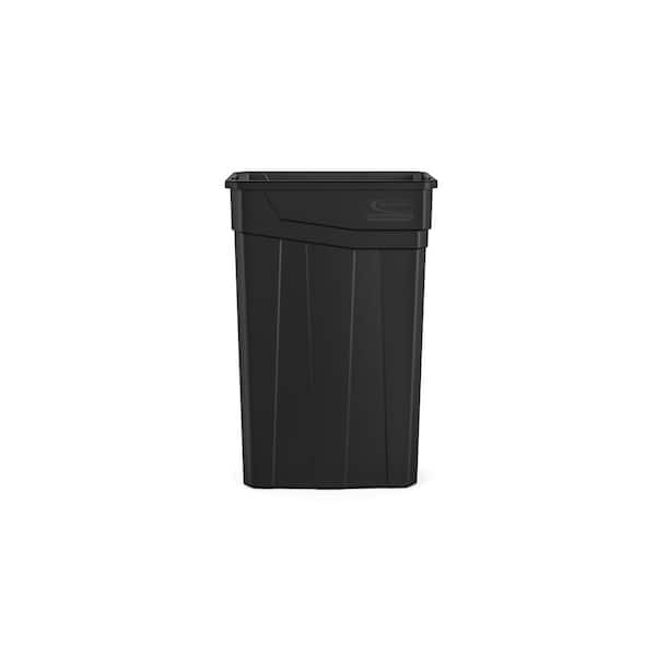 23 Gallon Black Slim Trash Can Kitchen Garbage Waste Wastebasket With Lid 