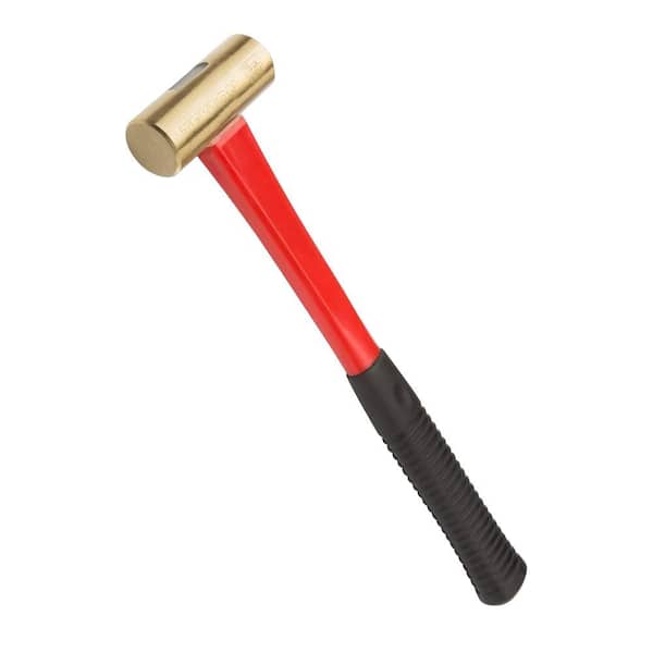K Tool 71715 Brass Hammer, 24 oz, Non-Sparking, with Wooden Handle