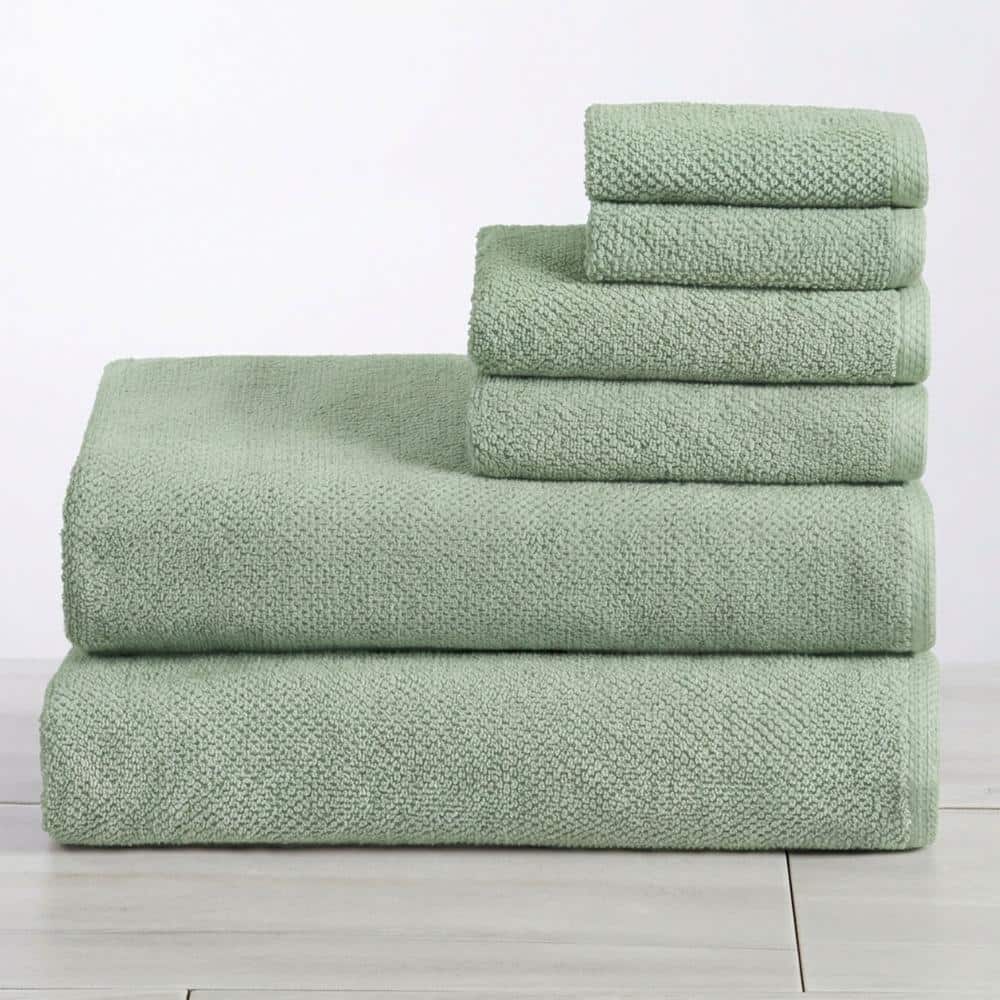100% Cotton Absorbent & Quick-Dry Looped Towels (6 Piece Bath Sheet Set, Mineral Blue) price history on PriceWatchPro