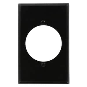 Black 1-Gang Single Outlet Wall Plate (1-Pack)