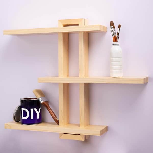 Unbranded 21 in. W x 4.3 in. D Floating Shelves Wood Decorative Wall Shelf Dark Walnut Color