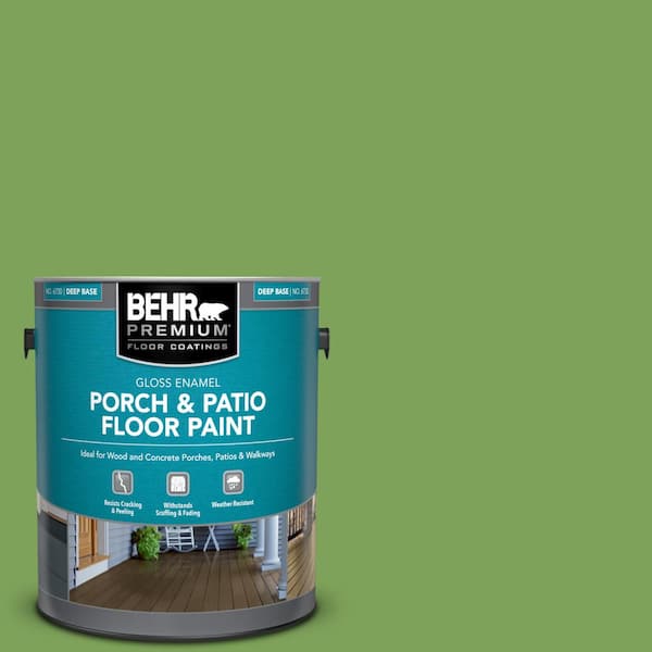 BEHR PREMIUM 1 gal. #P380-6 Springview Green Gloss Enamel Interior/Exterior Porch and Patio Floor Paint