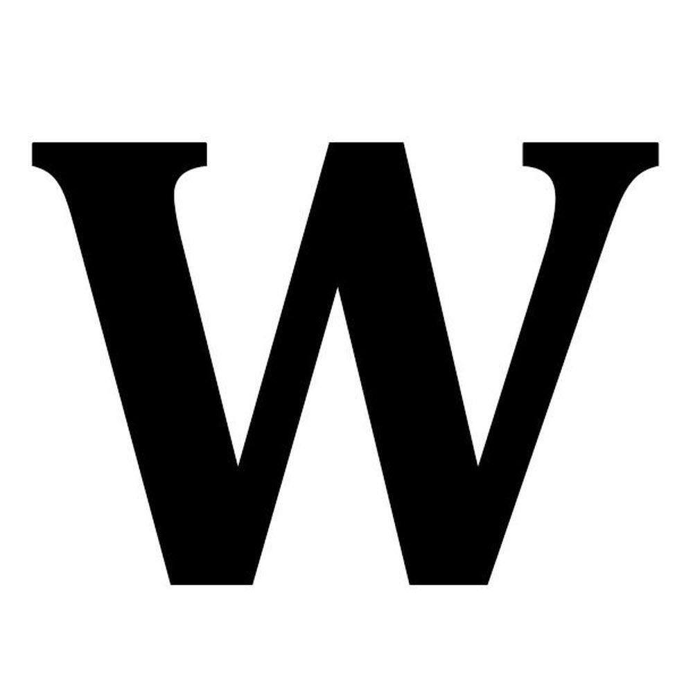 12.5 in. Metal Letter W Wall Plaque