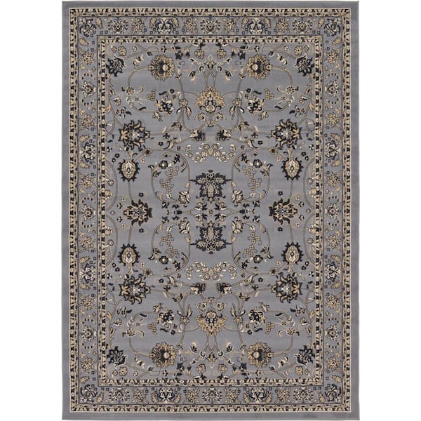 Unique Loom Sialk Hill Washington Gray 7' 0 x 10' 0 Area Rug