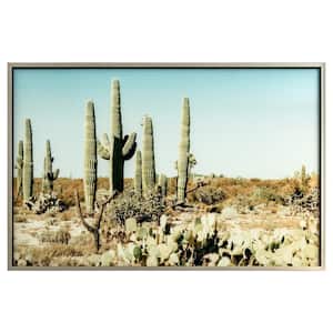 "Saguaro" Polysynthetic Frame Landscape Photography Wall Art 31 in. x 31 in.