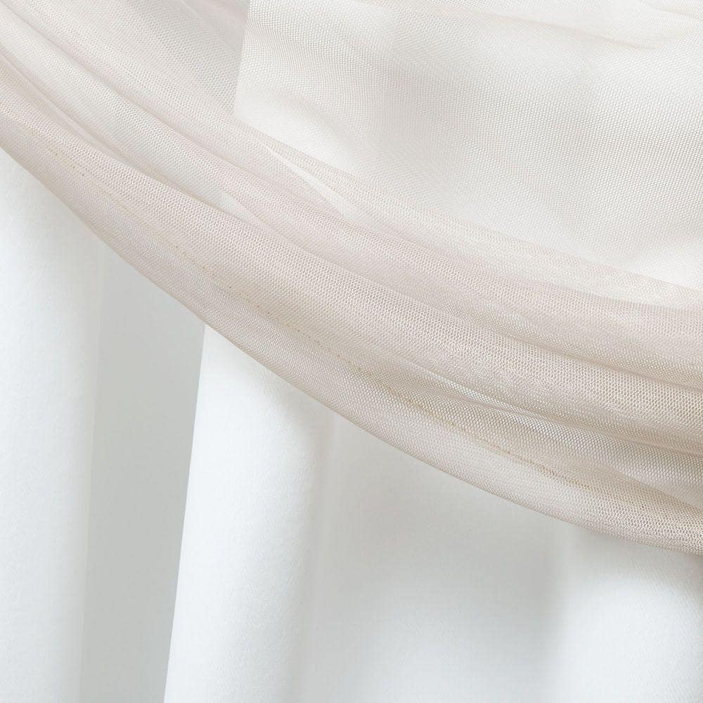 Set of 2 84"x54" Crescendo Lined Blackout Hidden Tab Curtain Panel Beige - Exclusive Home