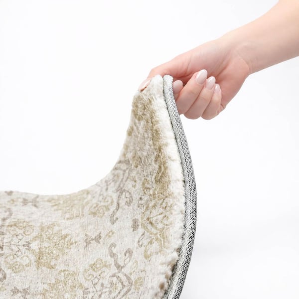 Dream Shag Premium Machine Washable Abstract ADS759 Ivory 5 ft. x 7 ft. 6 in. Area Rug