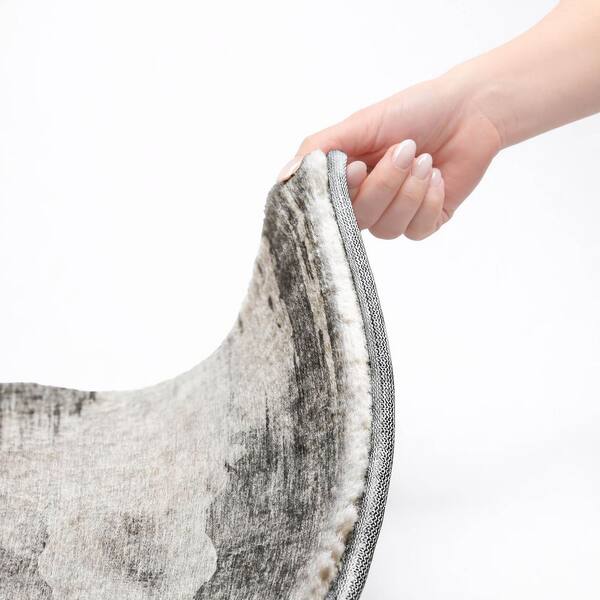Dream Shag Premium Machine Washable Abstract ADS710 Gray 10 ft. x 14 ft. Area Rug