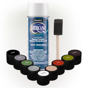 Americana Touch Up Paint and Sealer Kit for Water Fountains and Yard Statues, Multicolor