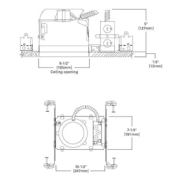 HALO H36 3 In. Steel Recessed Lighting Housing For Remodel Ceiling Low Voltage No Insulation Contact Air Tite H36lvrtat