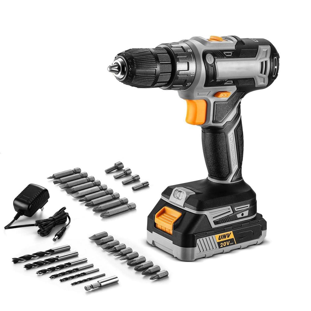 20-Volt Cordless Electric Drill Toolkit-Complete Power Set with Battery and