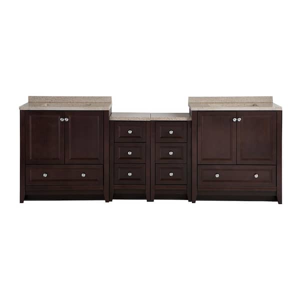 Glacier Bay Delridge Bath Suite with 2 31 in. W Bath Vanities with