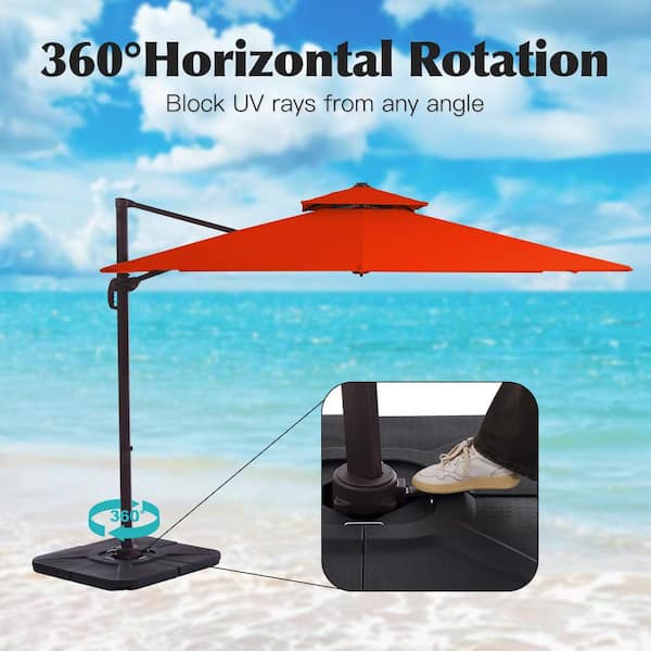 JEAREY 9 ft. x 9 ft. Aluminum Square Cantilever Patio