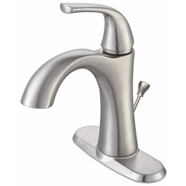 Premier Creswell Single-Handle 4 in. Centerset Single Hole Bathroom Faucet in Brushed Nickel