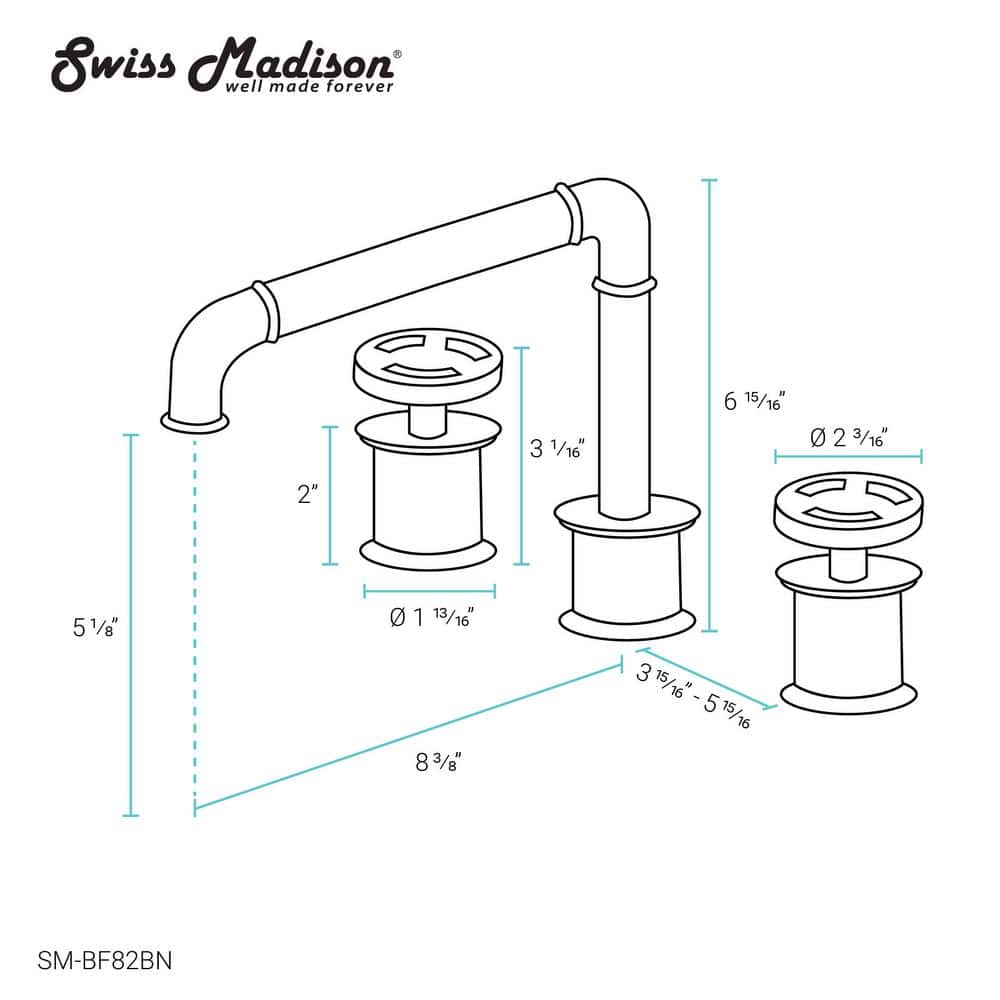 Avallon 8" Brushed Nickel Widespread Bathroom Faucet