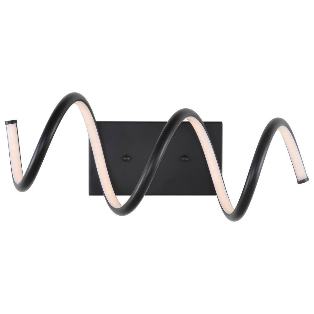 Scribble 20.5" Black Modern LED Vanity Wall Sconce