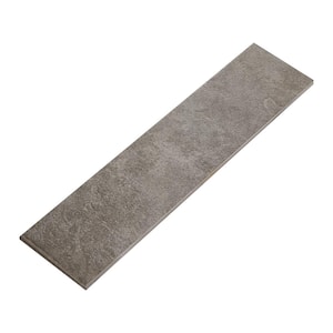 Continental Slate English Gray 3 in. x 12 in. Porcelain Bullnose Floor and Wall Tile (0.257 sq. ft. / piece)