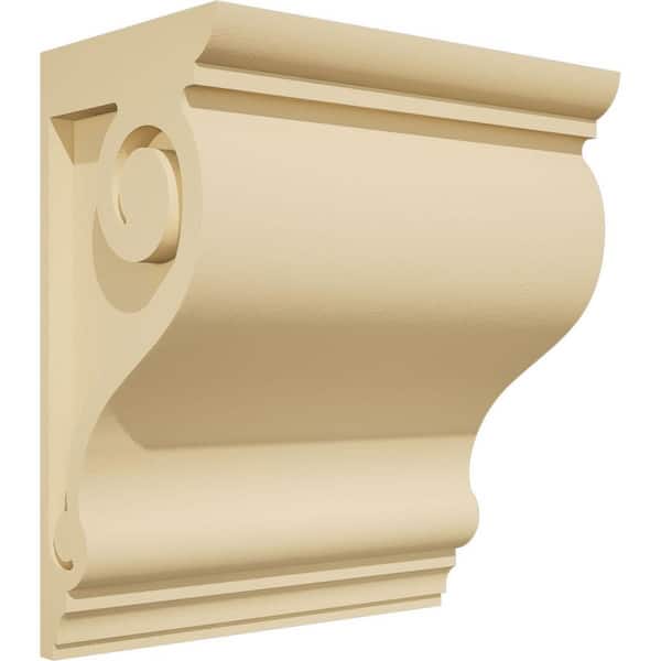 Ekena Millwork Standard Scroll 7 in. W x 8 in. H x 4 in. D Signature Urethane Polyurethane Corbel