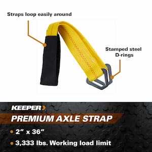 2 ft. Keeper Axle Strap with D-Ring and Protective Sleeve