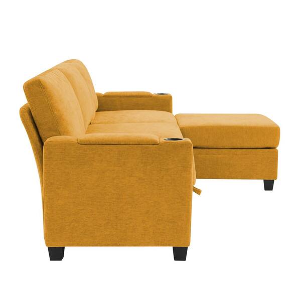 Have a question about JEAREY Modern 91 in. Yellow Chenille