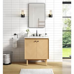 Adele 30 in. W x 21 in. D x 34 in. H Bath Vanity Cabinet without Top in Natural Oak Finish