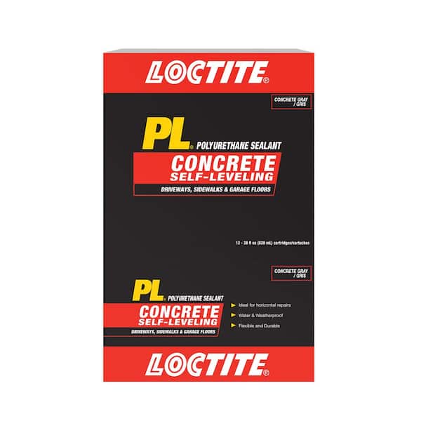 Loctite PL Self-Leveling Concrete 28 oz. Polyurethane Sealant Grey Cartridge (12 pack)