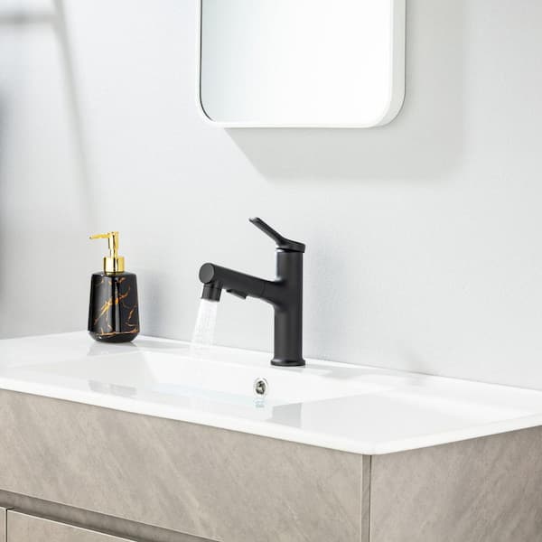 Modern Bathroom Faucet, Brass Bathroom Mixer Tap With Pull-out Spray,  Countertop Basin Faucet, Hot And Cold Water Hand Wash Available