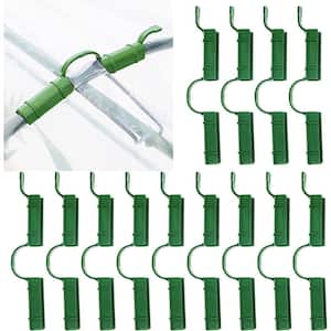 10-Piece 8 mm/0.31 in. Greenhouse Garden Clamps Row Cover Shading Netting Tunnel Hoop Clips Greenhouses Frame Shelters