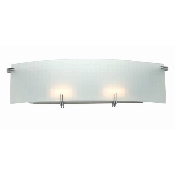 Illumine 1-Light White Sconce with Frost Glass