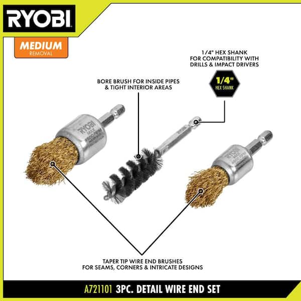 RYOBI Detail Wire End Set (3-Pieces) A721101 - The Home Depot