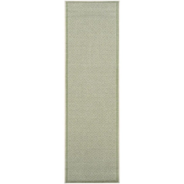 Couristan Monaco Sea Pier Sand-Sea Mist 2 ft. x 8 ft. Indoor/Outdoor Runner Rug