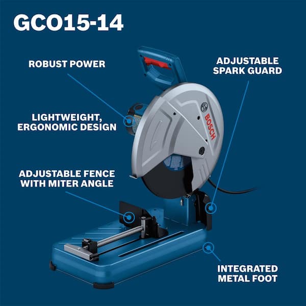 15 Amp 14 in. Corded Abrasive Cut Off Machine with Adjustable Fence