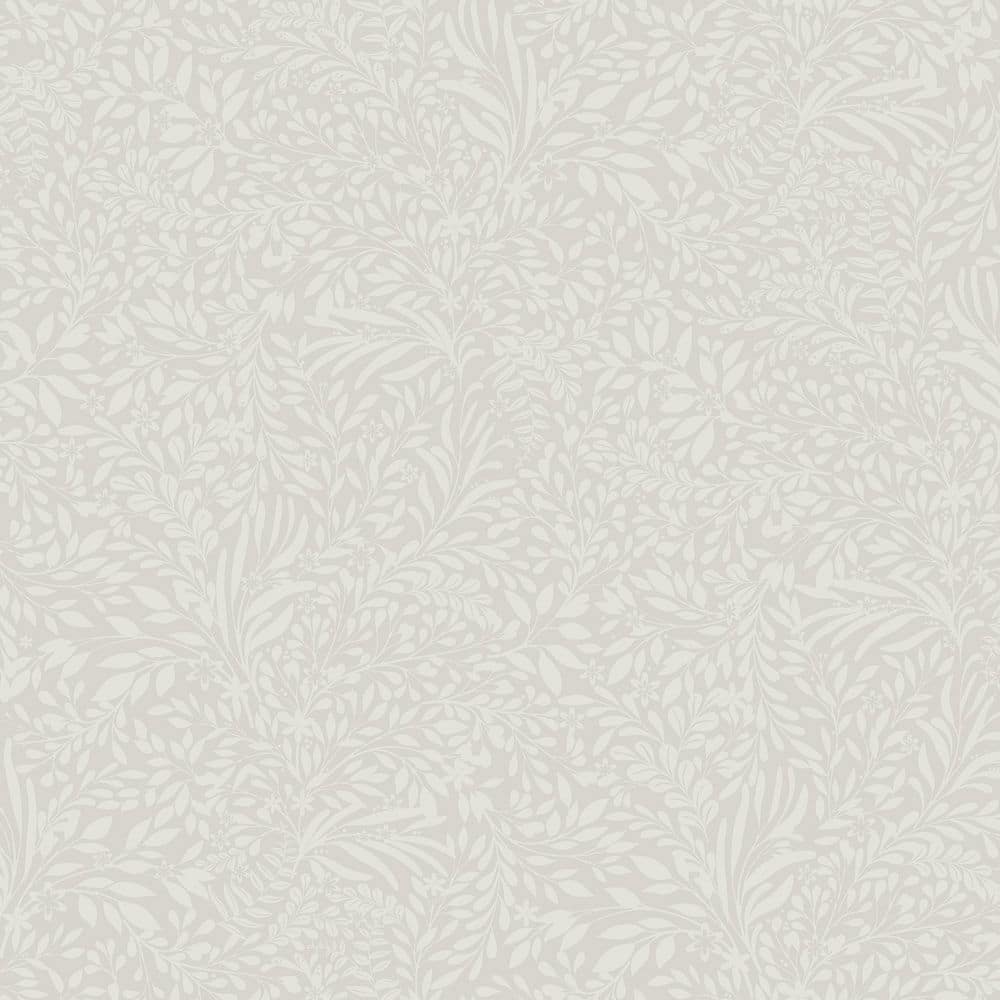 AStreet Prints Kristina Light Grey Botanical Paper Matte NonPasted