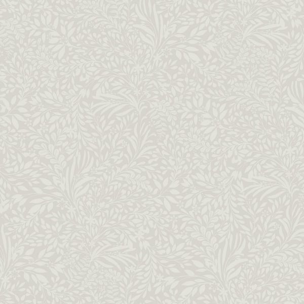 A-Street Prints Kristina Light Grey Botanical Wallpaper Sample