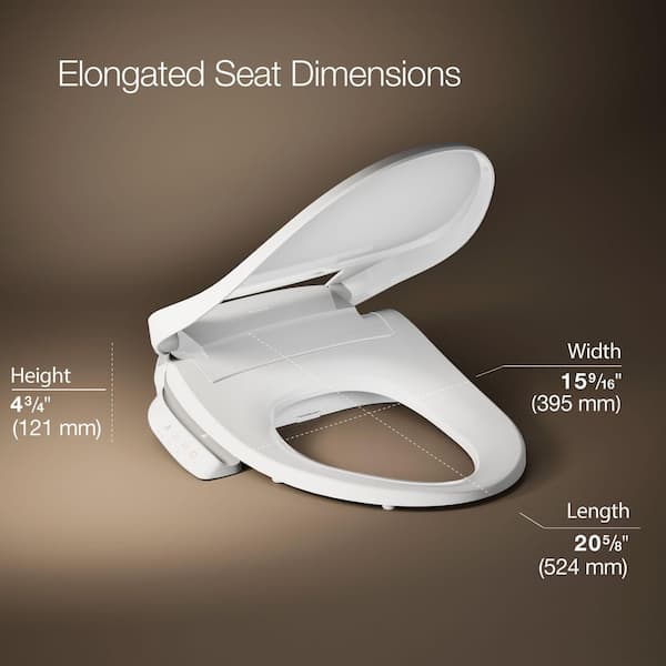 KOHLER Purewash E545 Electric Heated Nightlight Bidet Seat for