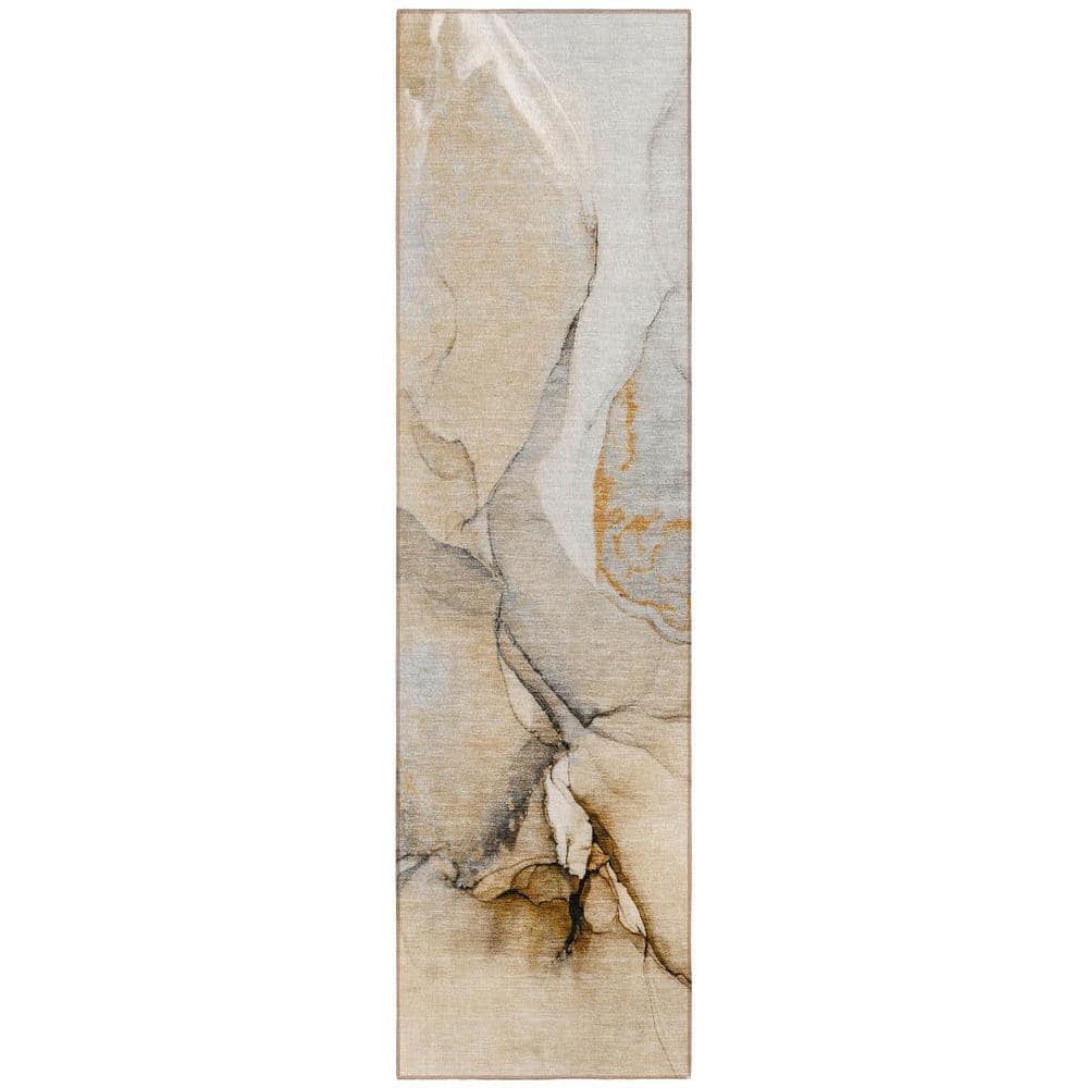 Beige 2 ft. x 7 ft. Abstract Indoor / Outdoor Area Rug price history on PriceWatchPro